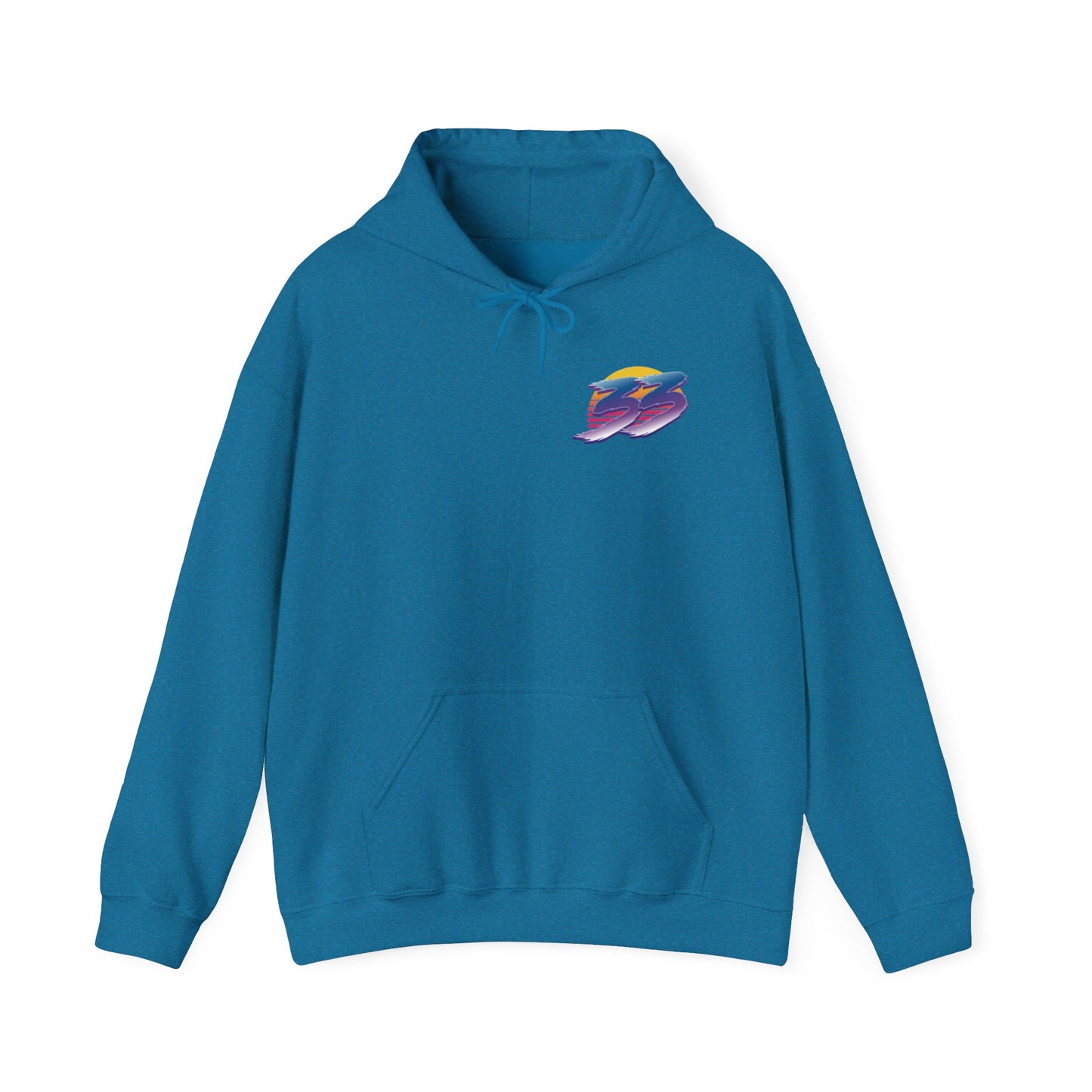 Campbell 33 80s Retro Hoodie - Blue